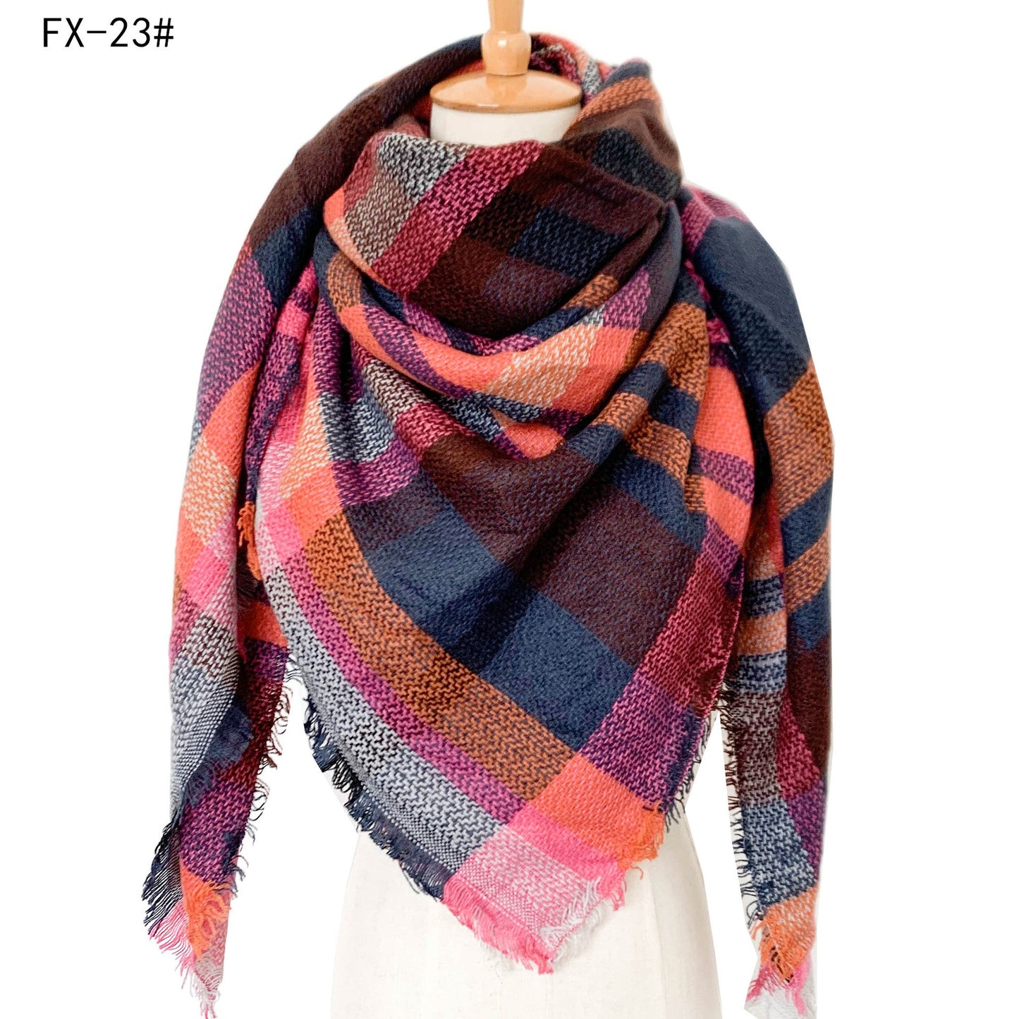Colorful Soft Winter Scarfs for Women-scarves-23#-140cm-Free Shipping Leatheretro
