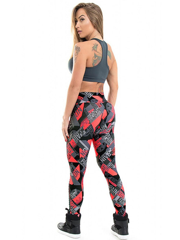 Sexy Letter Design See Through Yoga Leggings-Pants-The same as picture-S-Free Shipping Leatheretro