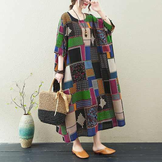 Summer Plus Sizes Long Cozy Dresses-Dresses-The Same as Picture-One Size-Free Shipping Leatheretro