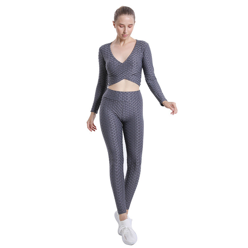 Sexy Bubble Design Women Gym Outfits-Activewear-Dark Gray-S-Free Shipping Leatheretro