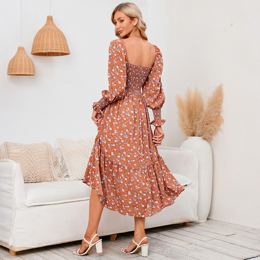 Summer Chiffon Long Spring Dresses-Dresses-Apricot-S-Free Shipping Leatheretro
