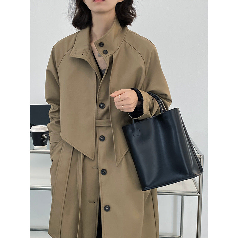 Designed Winter Long Overcoat for Women-Coats & Jackets-Black-L-Free Shipping Leatheretro