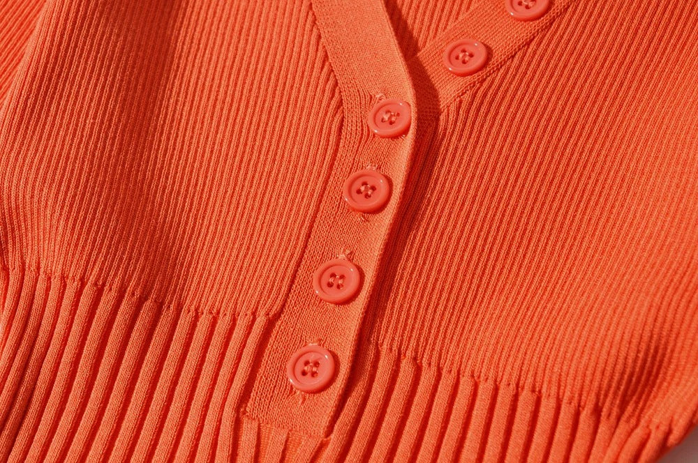 Women Slim Waist Long Sleeves Knitting Basic Romper Shirts-Shirts & Tops-Khaki-One Size-Free Shipping Leatheretro