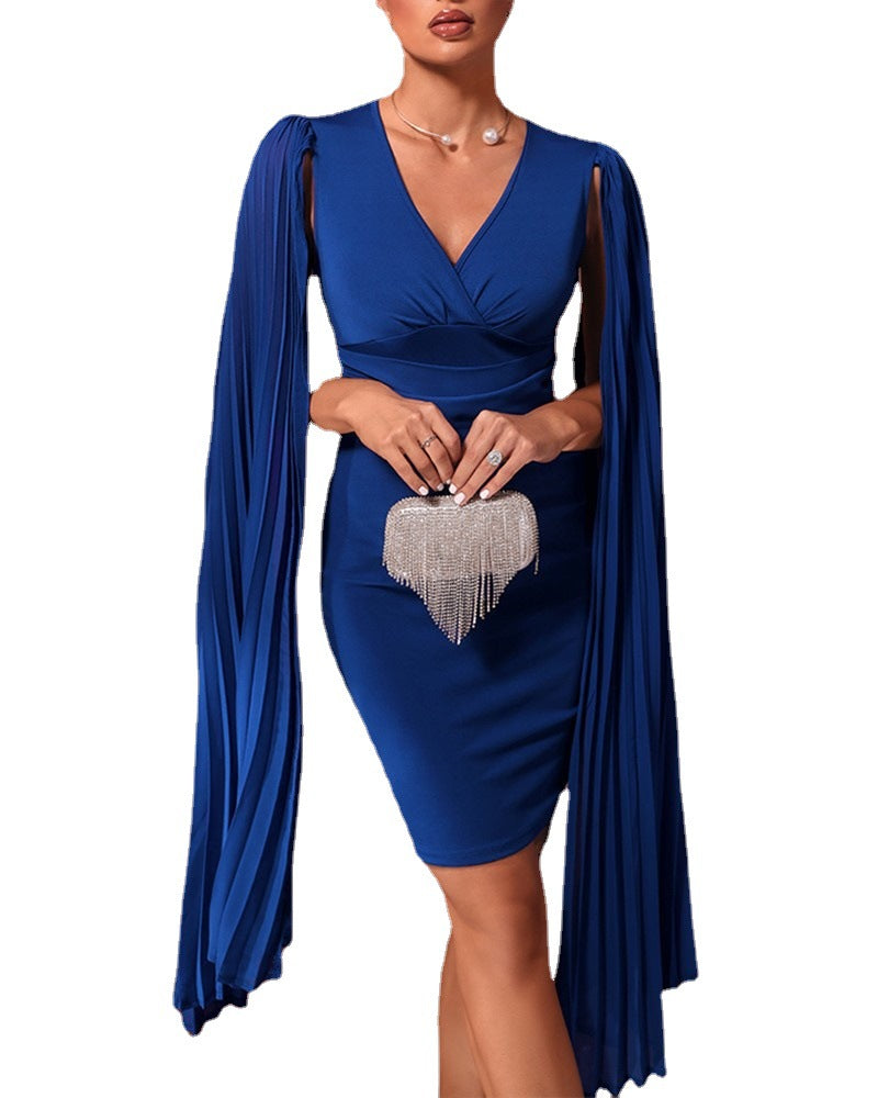 Blue High Waist Short Party Dresses for Women-Dresses-Blue-S-Free Shipping Leatheretro