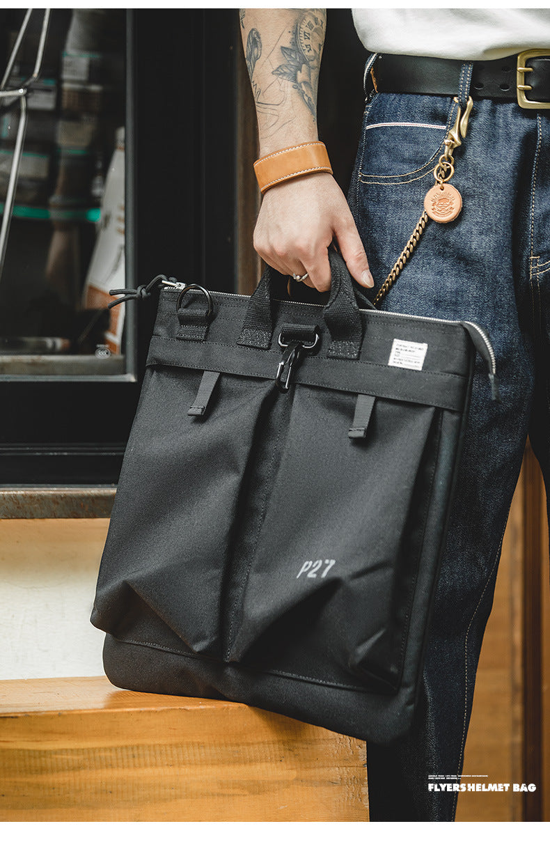 Designed Vintage Canvas Laptop Flyers Helmet Bag for Men-Handbags-Army Green-Free Shipping Leatheretro