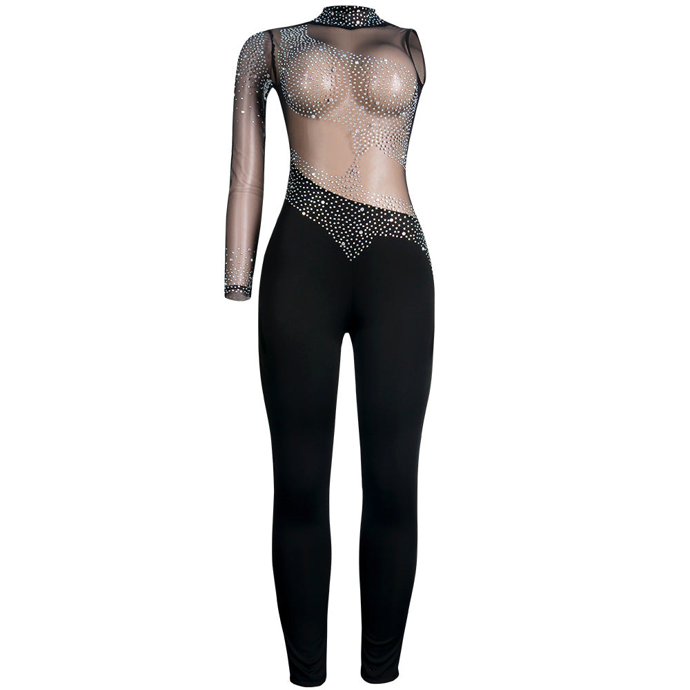 Sexy Night Pary Women Jumpsuits-Jumpsuits & Rompers-Black-S-Free Shipping Leatheretro