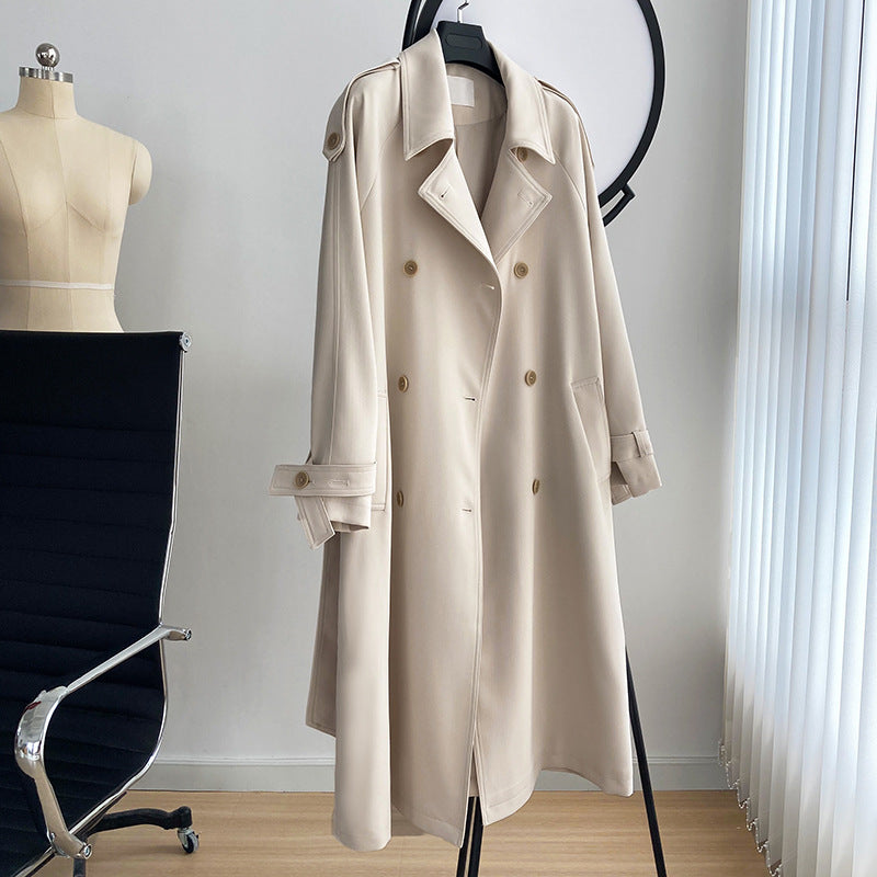 Fashion Loose Long Trench Coats for Women-Coats & Jackets-Black-S-Free Shipping Leatheretro