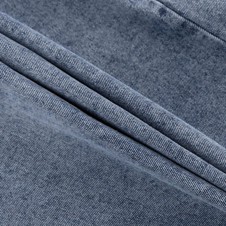 Vintage High Waist Split Front Denim Sheath Skirts-Skirts-Blue-S-Free Shipping Leatheretro