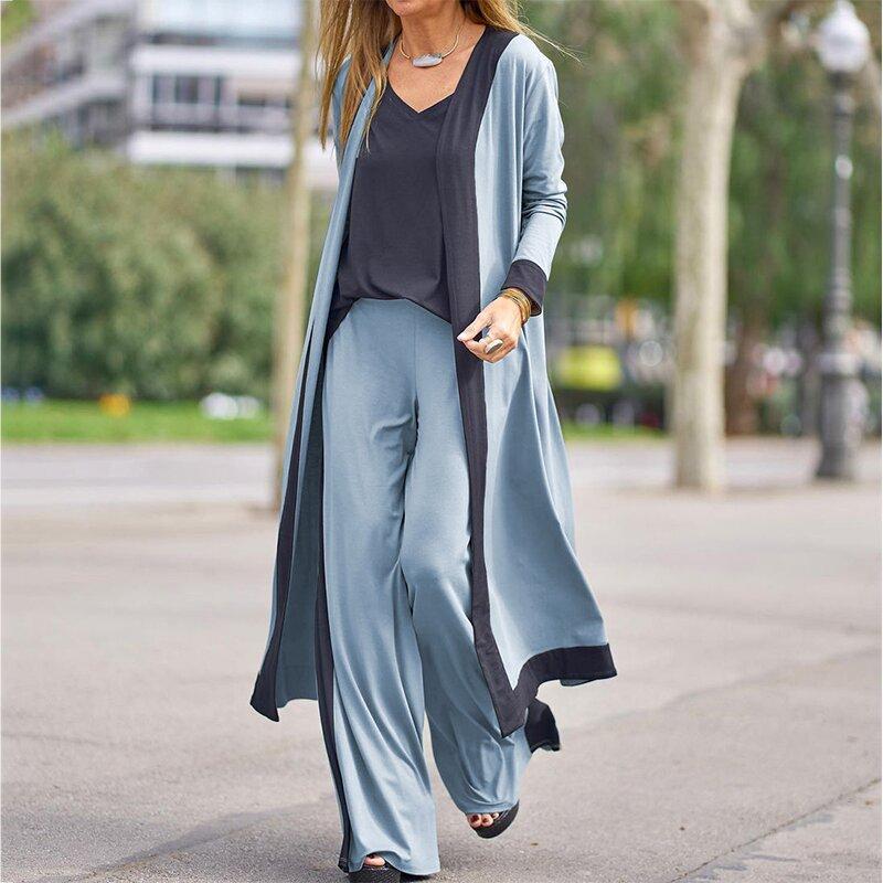 Casual Fashion Loose Women Fall 3pcs Outfits-Women Suits-Light Blue-S-Free Shipping Leatheretro