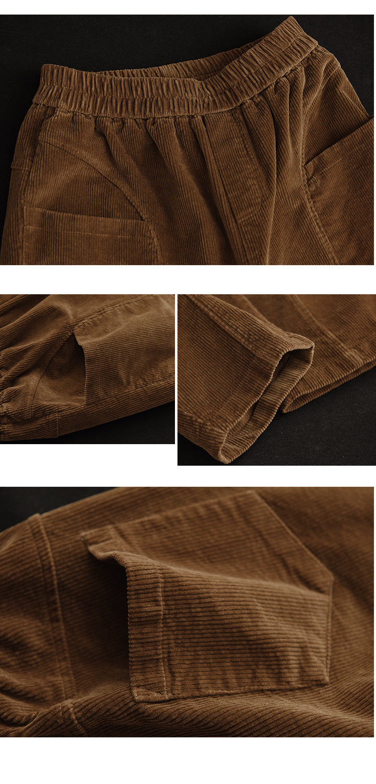 Vintage Harem Pants for Women-Women Bottoms-Khaki-M-Free Shipping Leatheretro