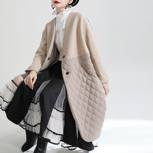 Designed Cotton Women Cozy Overcoats-Outerwear-Black-M-Free Shipping Leatheretro