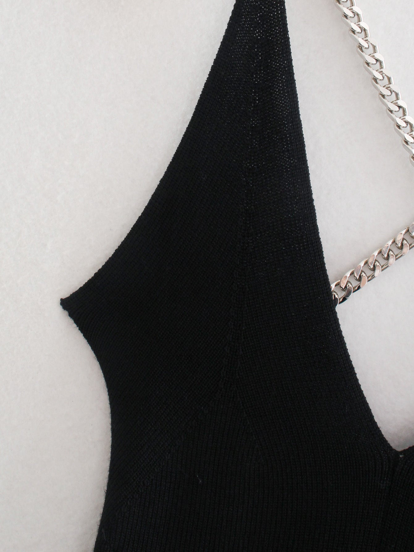 Sexy Black Backless Knitting Crossed Chains Women Dresses-Dresses-Black-S-Free Shipping Leatheretro