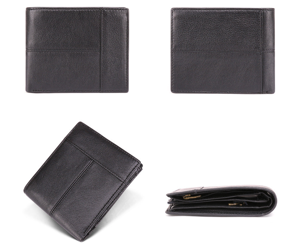 Men Vintage Leather Wallet J2069-Leather Wallet-Dark Borwn-Free Shipping Leatheretro