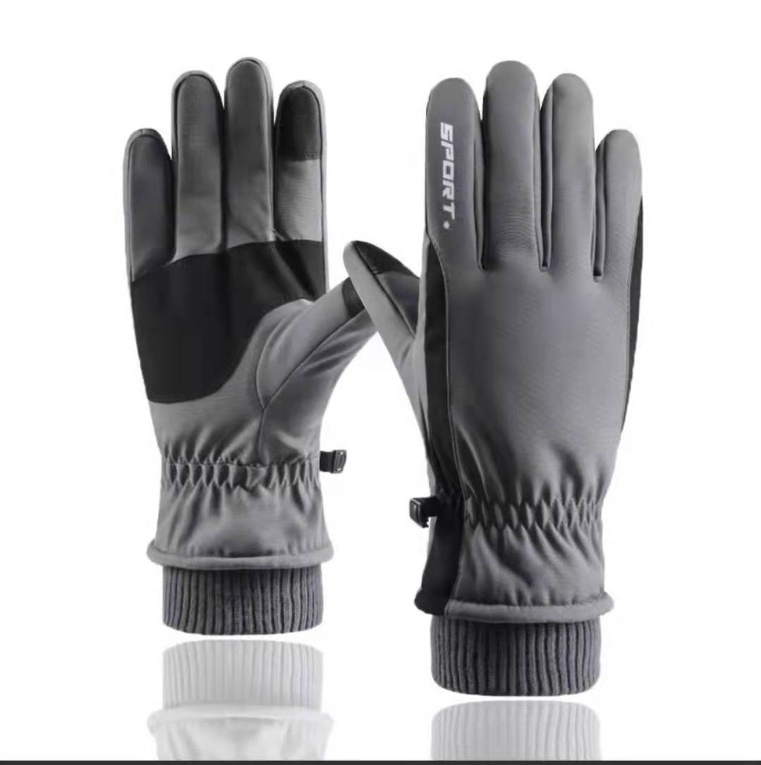 Winter Warter Proof Warm Skiing Gloves for Men and Women-Gloves & Mittens-Men-Gray-One Size-Free Shipping Leatheretro