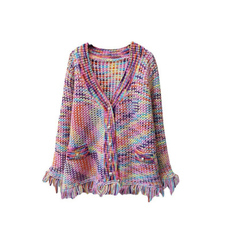 Designed Colorful Knitting Cardigan Sweaters-Shirts & Tops-The same as picture-One Size-Free Shipping Leatheretro
