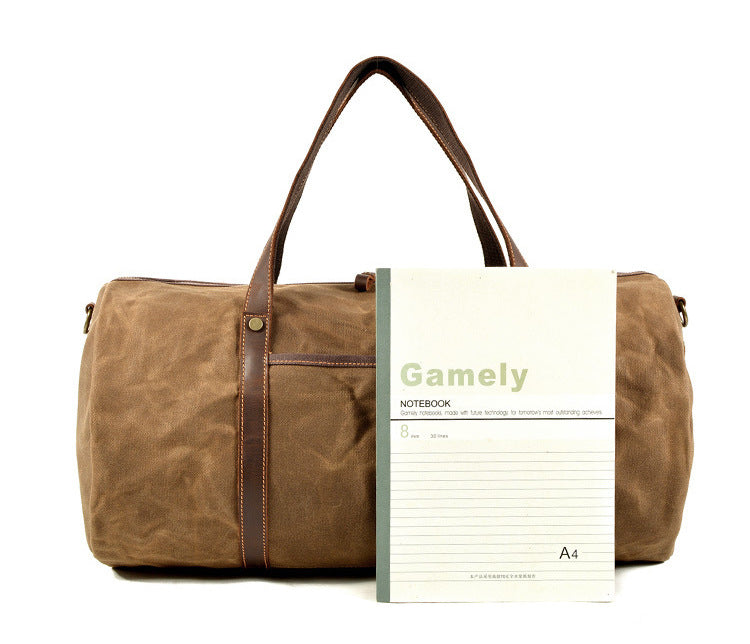 Vintage Foldable Large Storage Canvas Outdoor Duffle Bags 9824-Duffel Bags-Khaki-Free Shipping Leatheretro