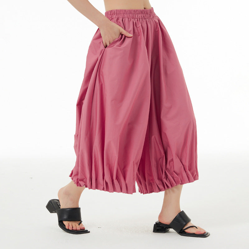 Designed Summer Plus Sizes Cropped Pants-Pants-Pink-One Size-Free Shipping Leatheretro