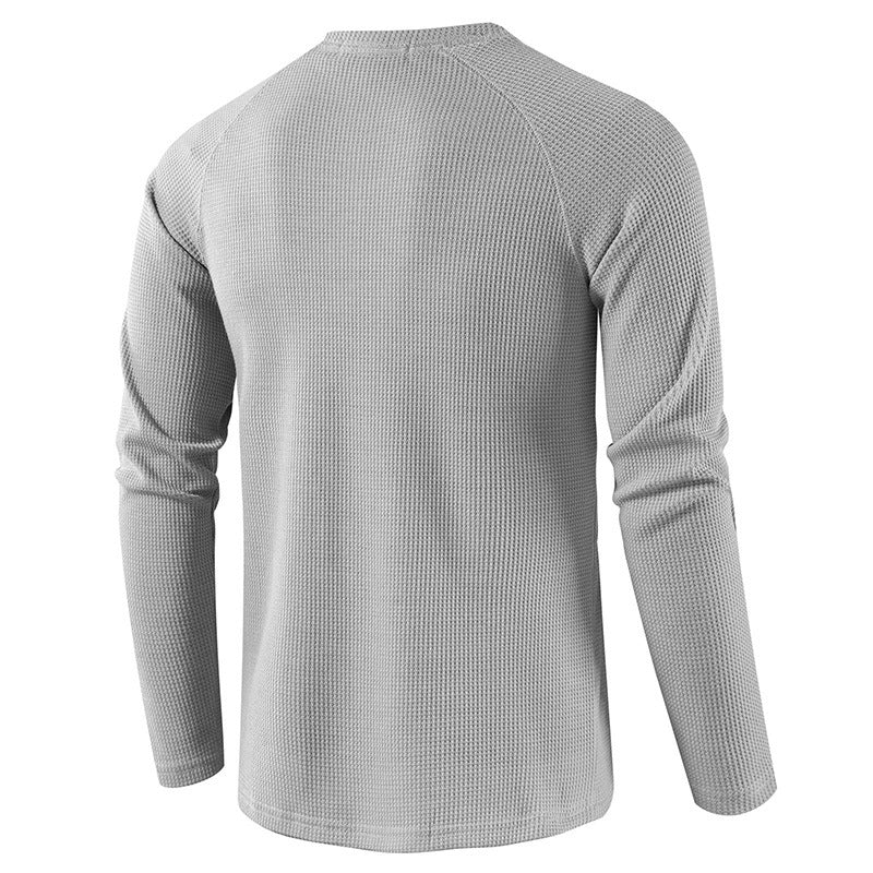 Fall Long Sleeves T Shirts for Men-Shirts & Tops-White-S-Free Shipping Leatheretro