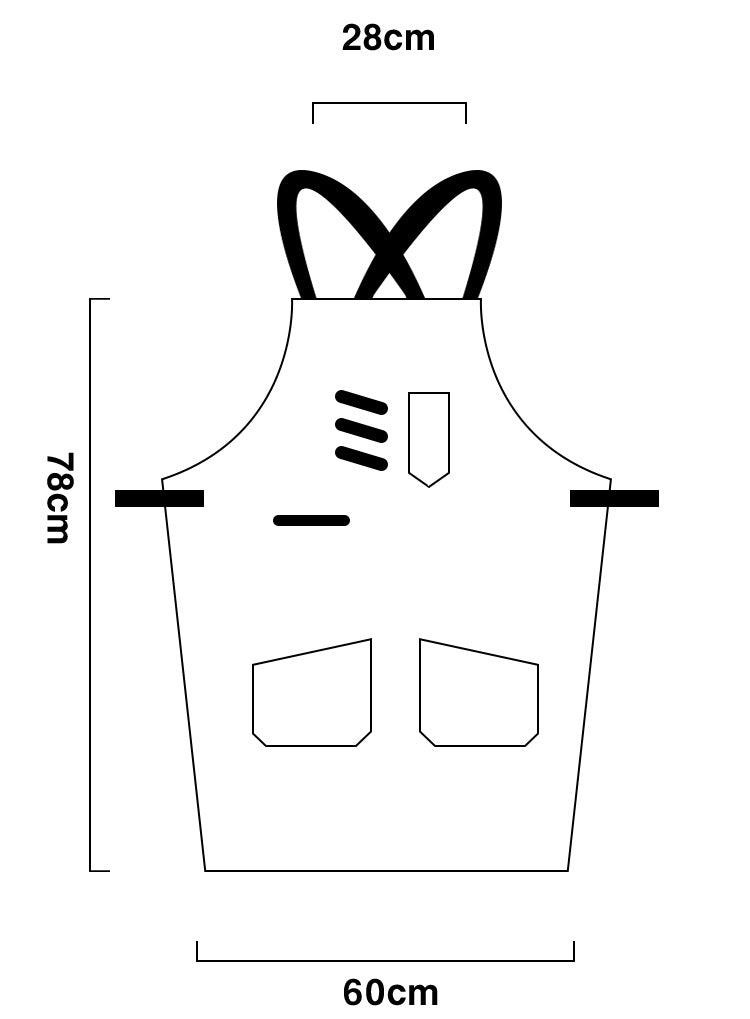 Heavy Duty Demin Apron Work Aprons for Workman P240-Canvas Aprons-Blue-Cross-Free Shipping Leatheretro