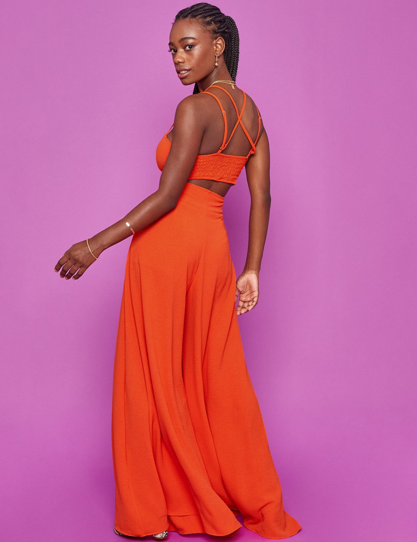 Sexy Strapless Women Two Pieces Suits-Suits-Orange-S-Free Shipping Leatheretro