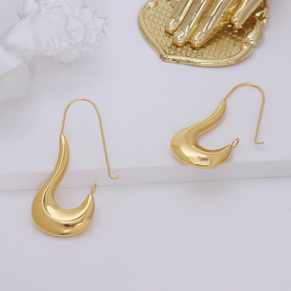 Fashion Women Titanium Steel Geometry Earrings for Women-Earrings-Golden-Free Shipping Leatheretro