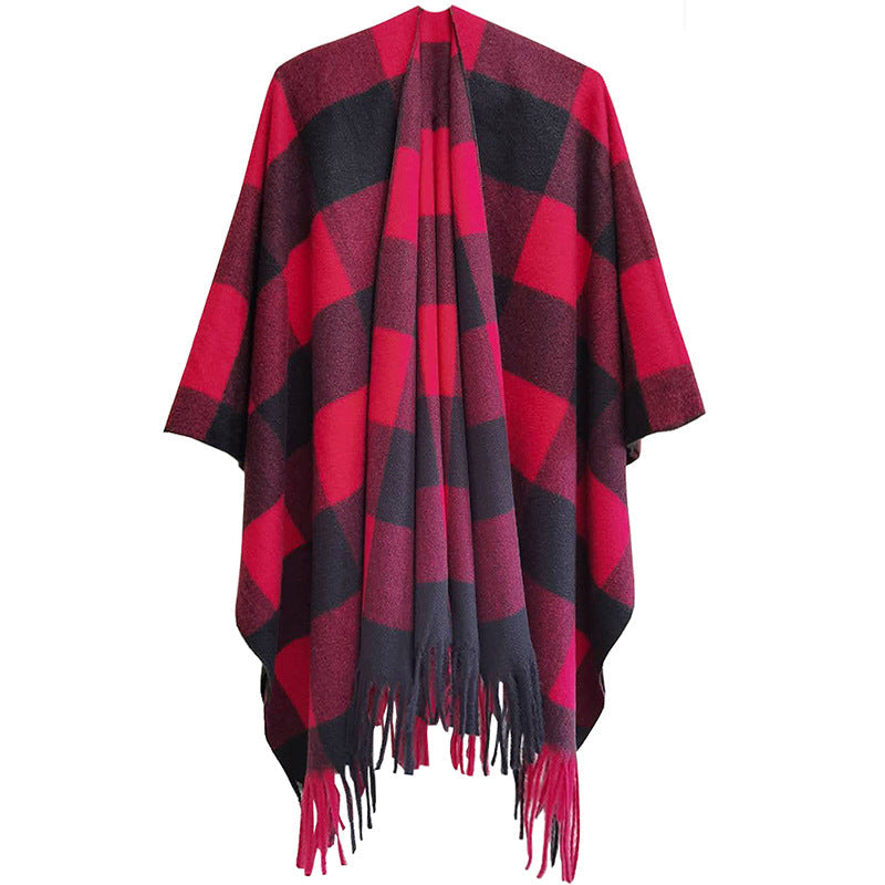 Winter Tassels Shawls Cape for Women-capes-SH11-02-160cm-Free Shipping Leatheretro