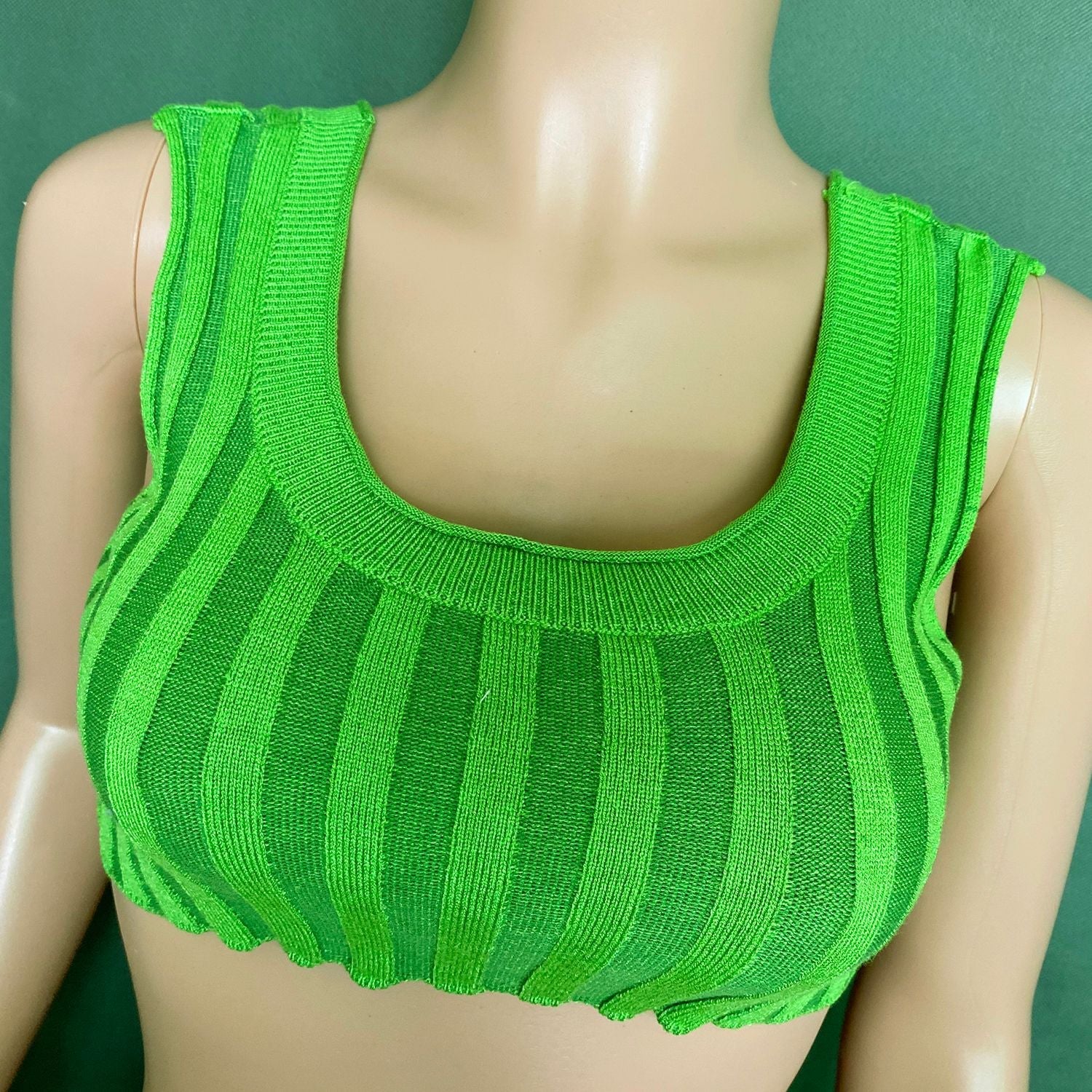 Sexy High Neck Knitting Women Short Tops Suits-Shirts & Tops-Green-S-Free Shipping Leatheretro