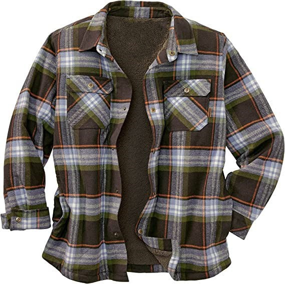 Casual Long Sleeves Velvet Men's Jacket-Coats & Jackets-Coffee Green-S-Free Shipping Leatheretro