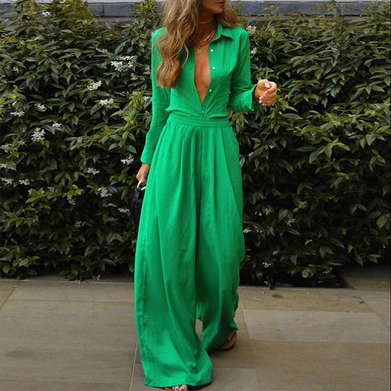 Fashion Fall Two Pieces Women Suits-Two Pieces Outfits-Green-S-Free Shipping Leatheretro