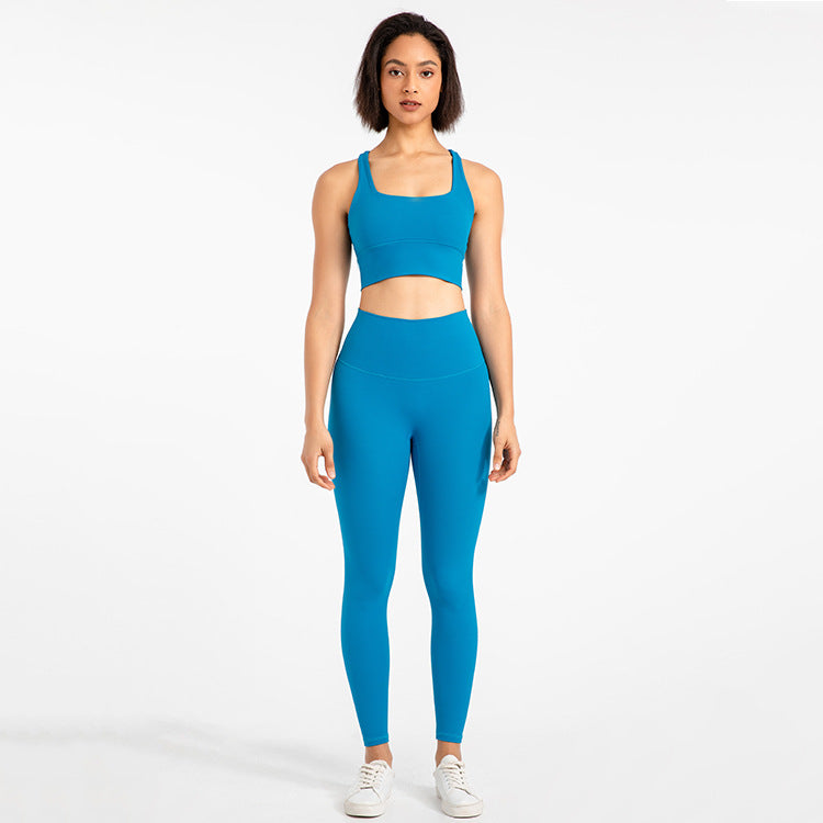 Sexy Women Outdoor Running Yoga Sets for Exercising-Activewear-3-4/S-Free Shipping Leatheretro