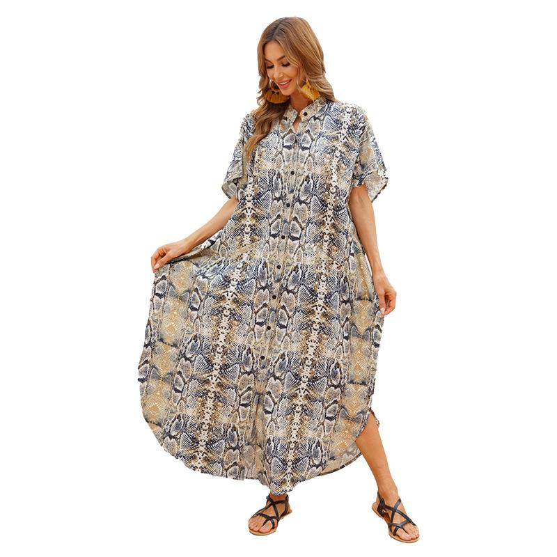 Women Summer Beach Loose Holiday Dresses-Maxi Dresses-19-One Size-Free Shipping Leatheretro