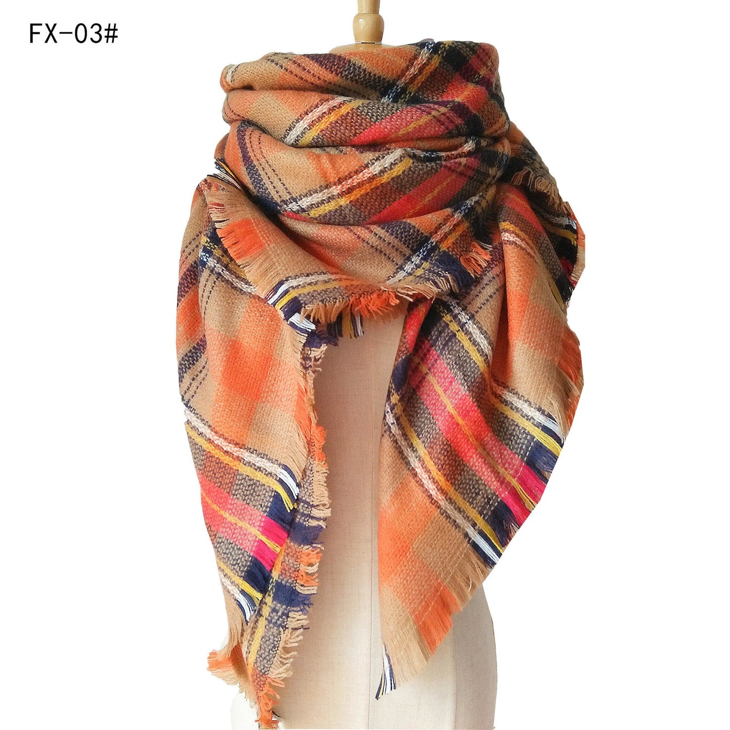 Colorful Soft Winter Scarfs for Women-scarves-3#-140cm-Free Shipping Leatheretro