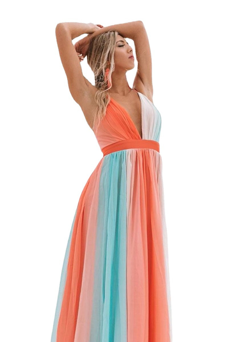 Sexy Rainbow Colors Tulle Long Dresses-Dresses-Rainbow-S-Free Shipping Leatheretro