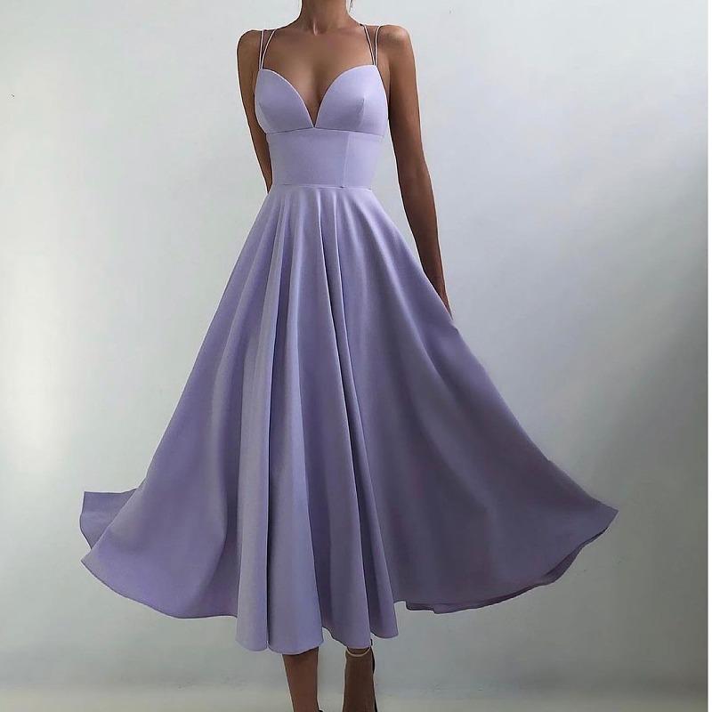 Simple Classy High Waist Summer Dress-Maxi Dresses-Purple-S-Free Shipping Leatheretro