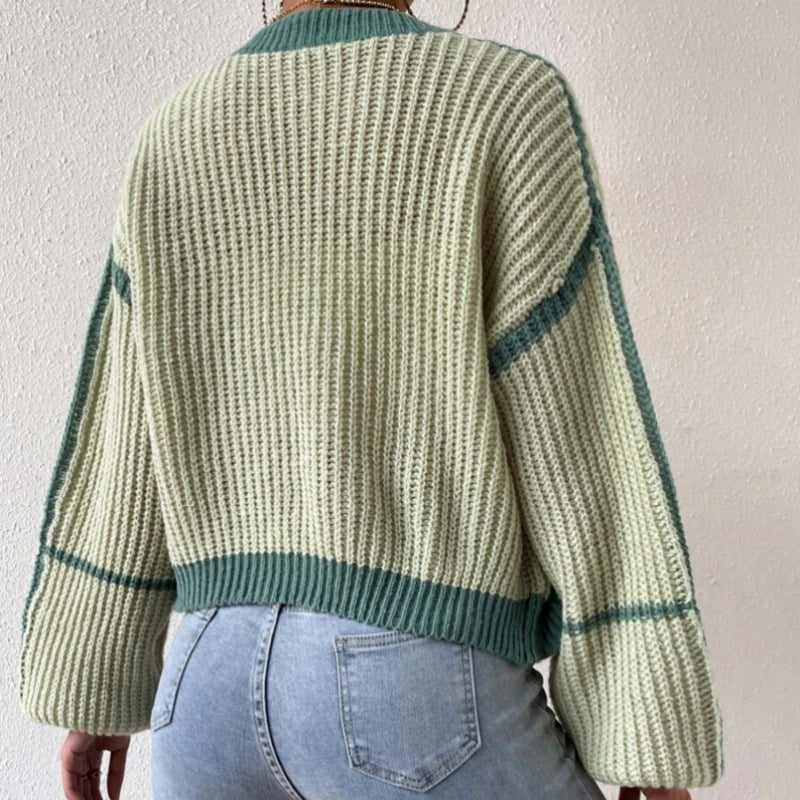 Fashion Knitted Cardigan Sweaters for Women-Shirts & Tops-Green-S-Free Shipping Leatheretro