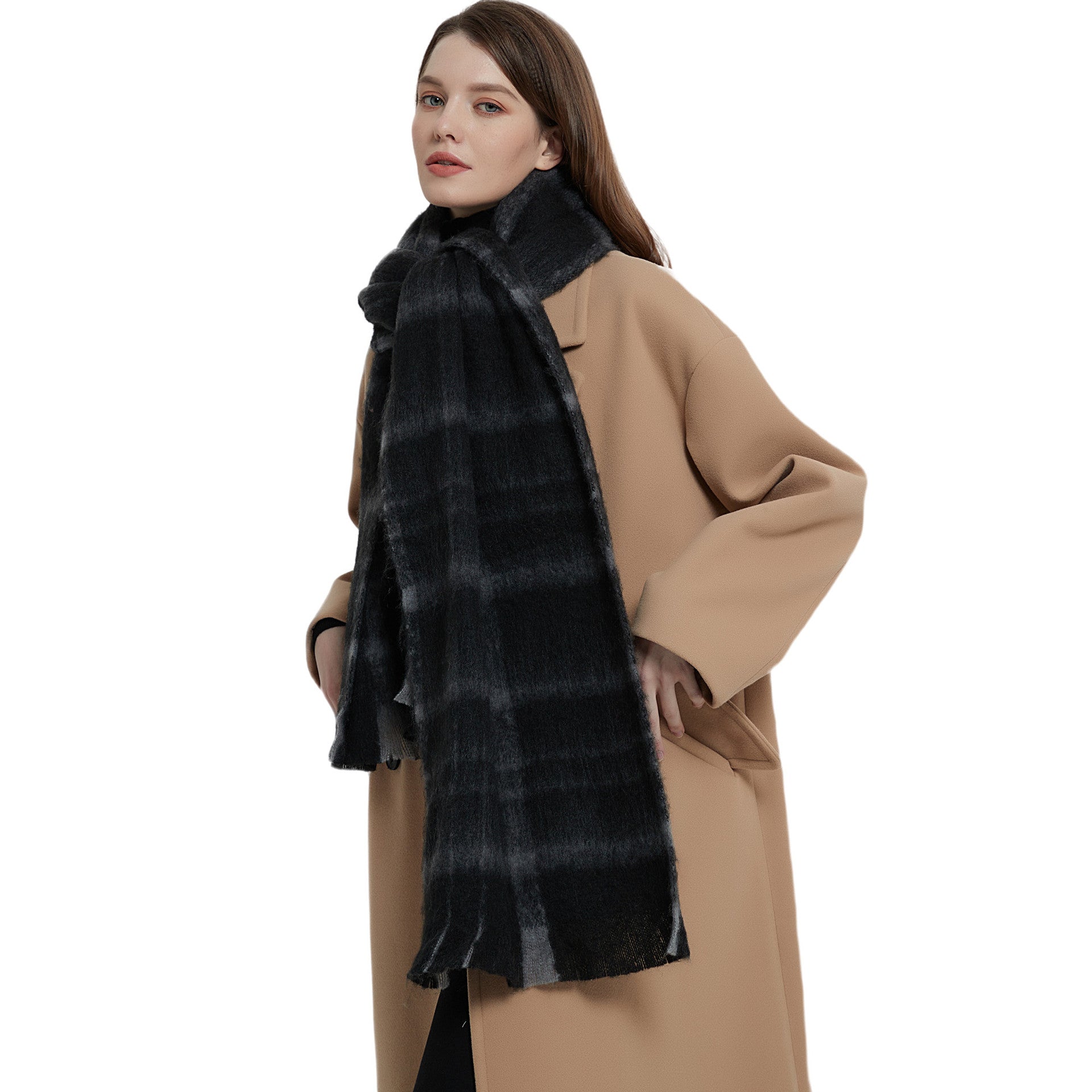 Fashion Winter Warm Scarves Shawls-Scarves & Shawls-Black-200CM-Free Shipping Leatheretro