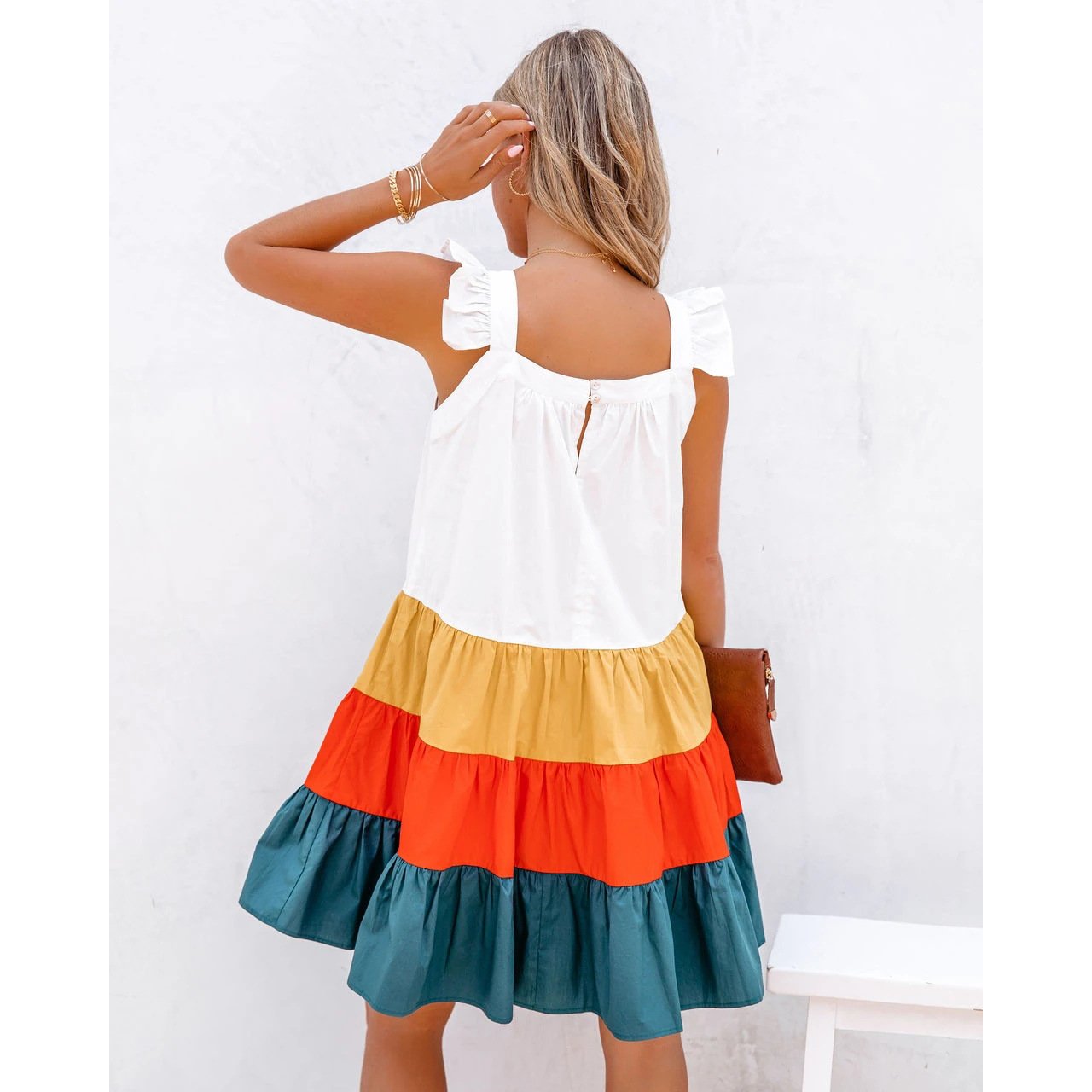 Summer Vaction Cake Short Dresses-Mini Dresses-The same as picture-S-Free Shipping Leatheretro