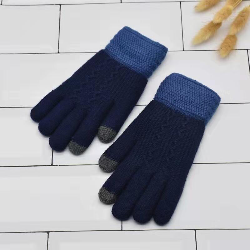 Winter Warm Velvet Knitted Gloves for Men and Women-Gloves & Mittens-Women-pink-Free Shipping Leatheretro