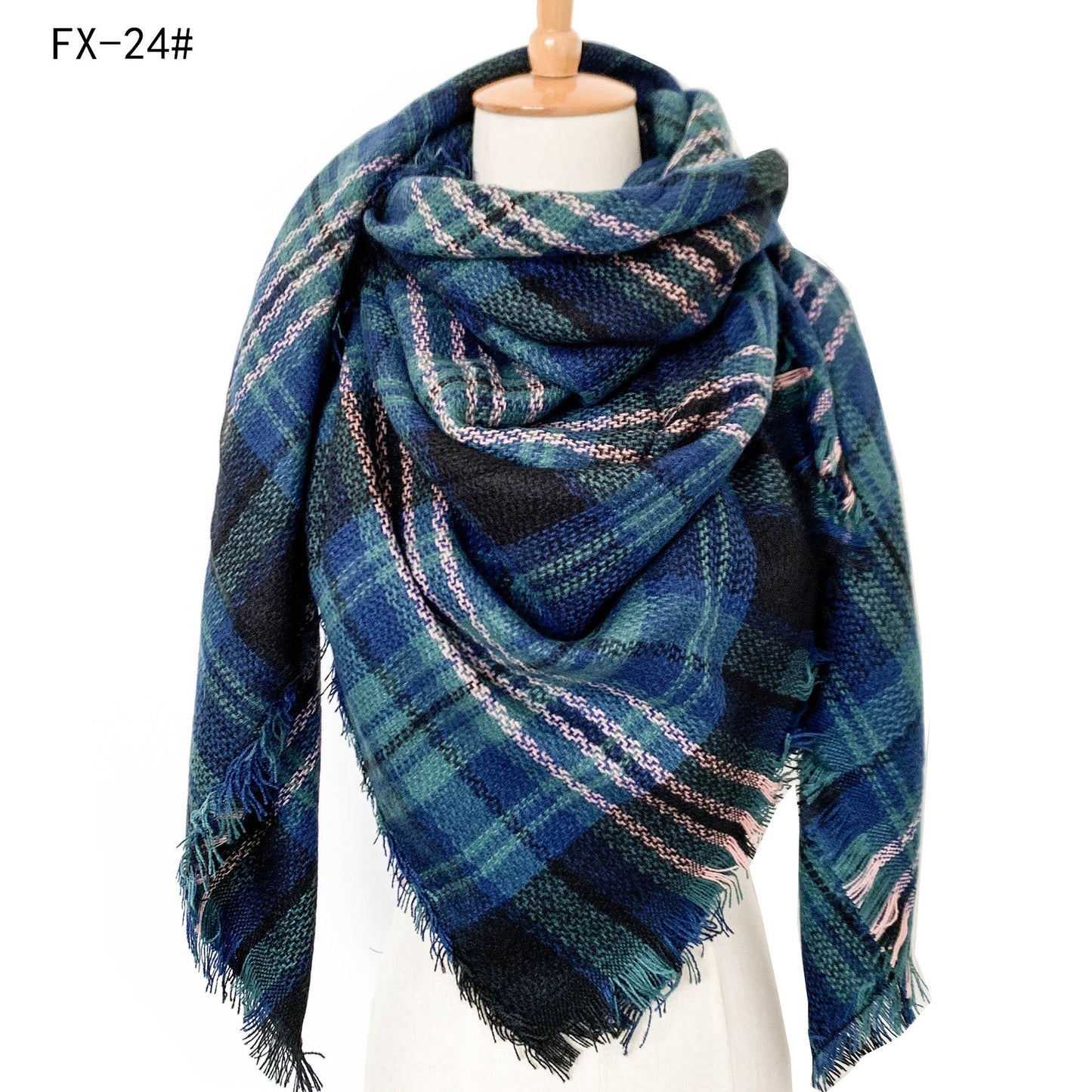 Colorful Soft Winter Scarfs for Women-scarves-24#-140cm-Free Shipping Leatheretro