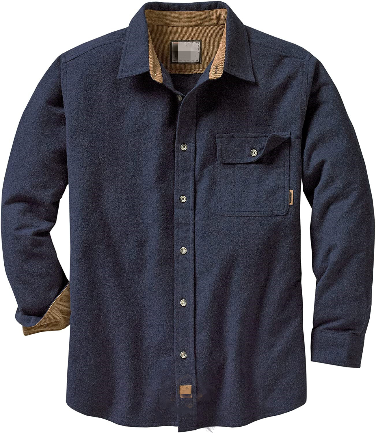 Casual Long Sleeves Shirts for Men-Shirts & Tops-Navy Blue-S-Free Shipping Leatheretro