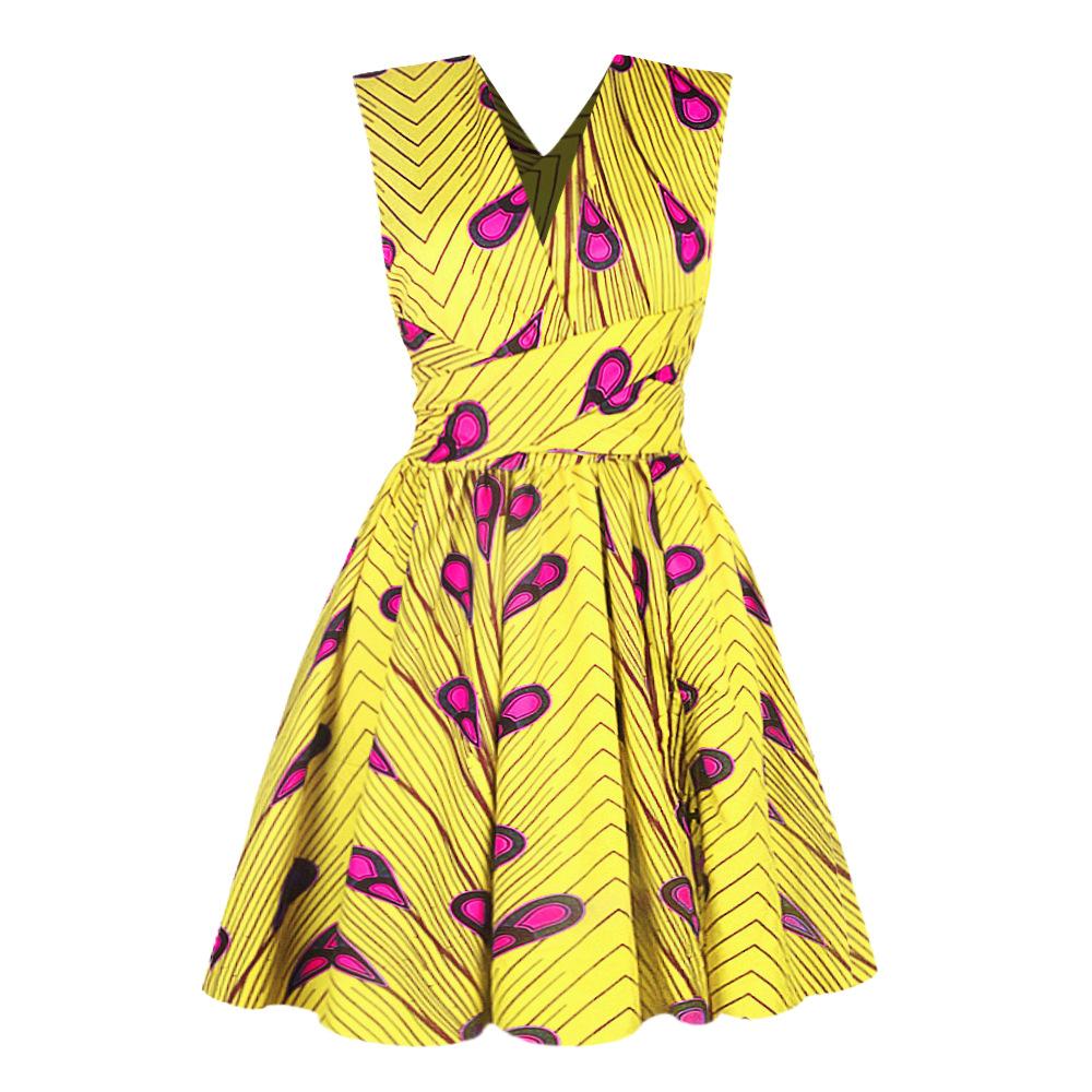 African Girl Summer Sexy Dresses-Mini Dresses-FQSA011-S-Free Shipping Leatheretro