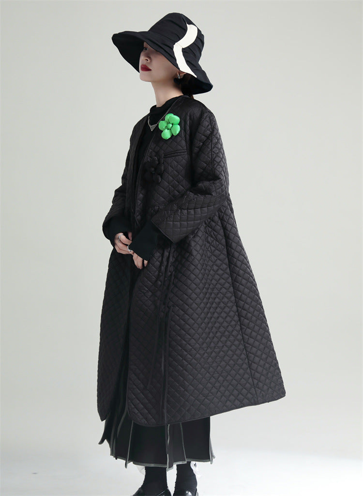 Black Cotton Winter Women Overcoats-Black-S-Free Shipping Leatheretro