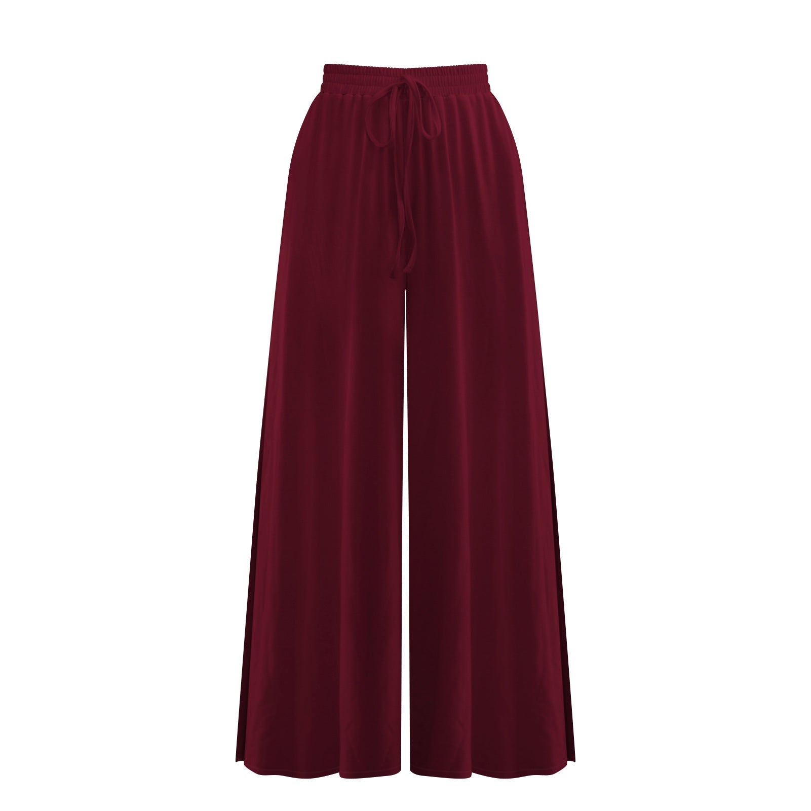 Casual Side Split Women Summer Pants-Pants-Wine Red-S-Free Shipping Leatheretro