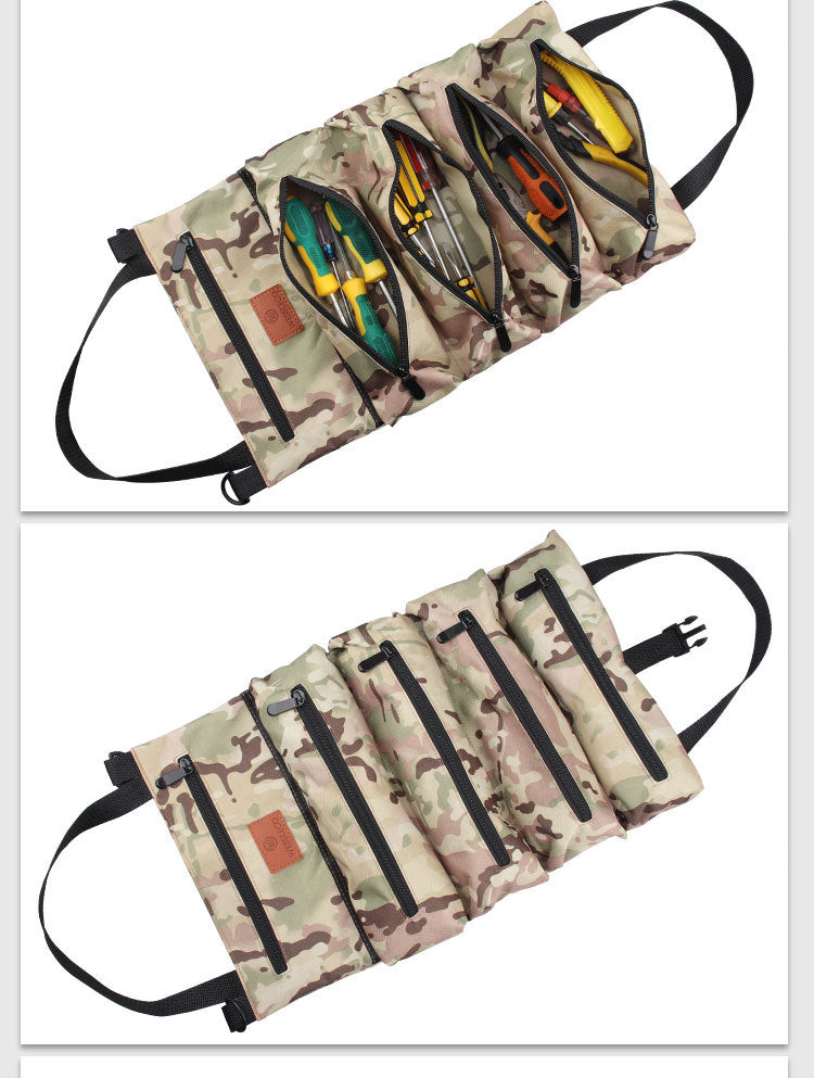 Camoflage Canvas Zippered Tool Storage Bag L167-Canvas cases for tool-Camoflage-1-Free Shipping Leatheretro