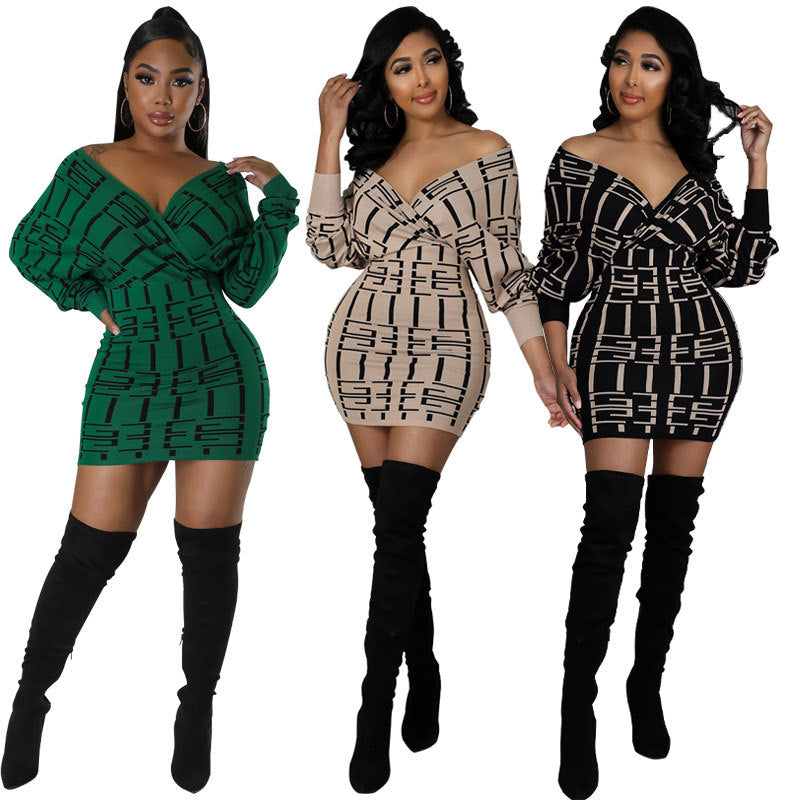 Sexy Long Sleeves Mini Dresses-Dresses-Green-S-Free Shipping Leatheretro