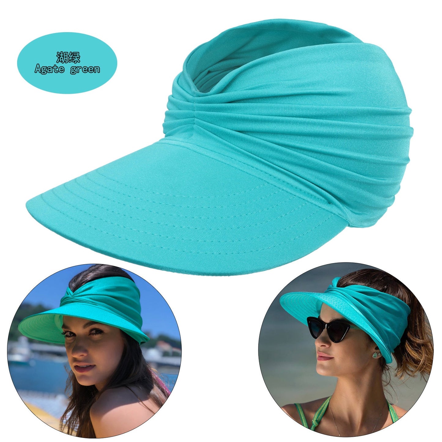 Summer Beach Sun Proof Outdoor Hats 2pcs/Set-Hats-Green-56-65 cm-Free Shipping Leatheretro