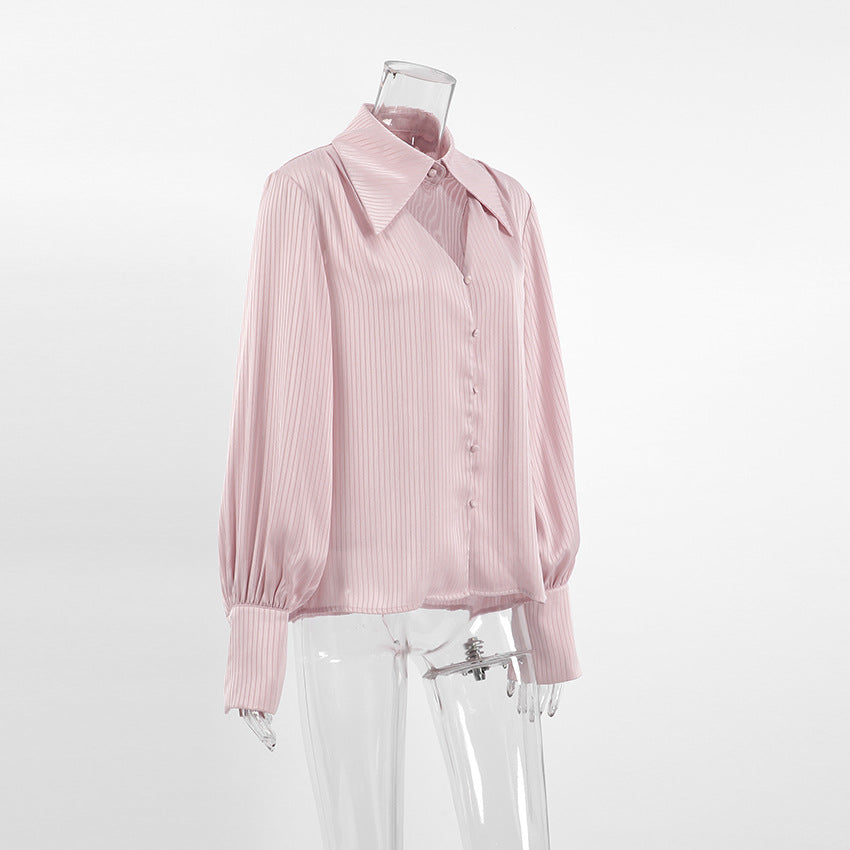 Fashion Designed Long Sleeves Shirts for Women-Shirts & Tops-White-S-Free Shipping Leatheretro