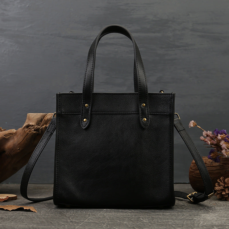 Vintage Leather Simple Design Crossbody Handbag for Women 9189-Handbags, Wallets & Cases-Black-Free Shipping Leatheretro