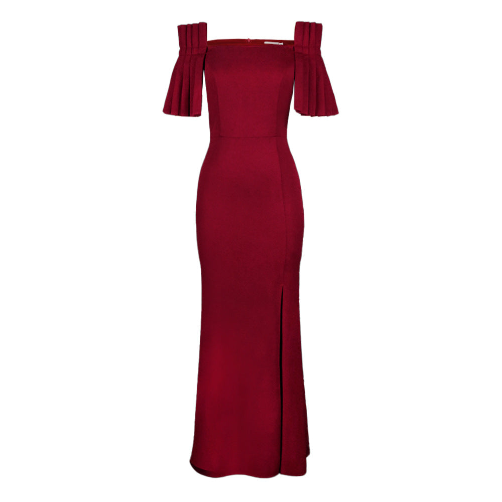 Designed Sexy High Waist Mermaid Evening Party Dresses-Dresses-Wine Red-S-Free Shipping Leatheretro