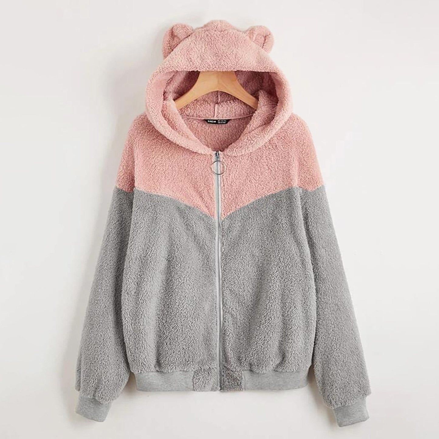 Women Warm Winter Hoodies Zipper Tops-Shirts & Tops-Pink-S-Free Shipping Leatheretro